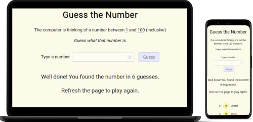 Guess the Number screenshot